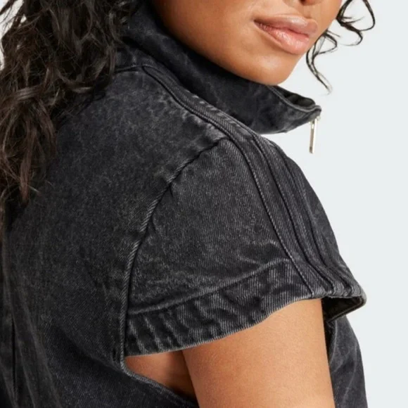 Adidas Fashion Montreal Denim Playsuit Black 
Size Small - Picture 5 of 15